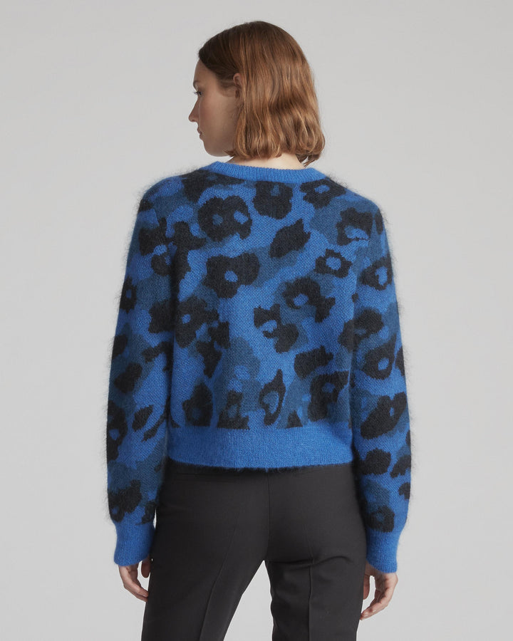 Rag & Bone Collection - LEOPARD CREW Bright Blue