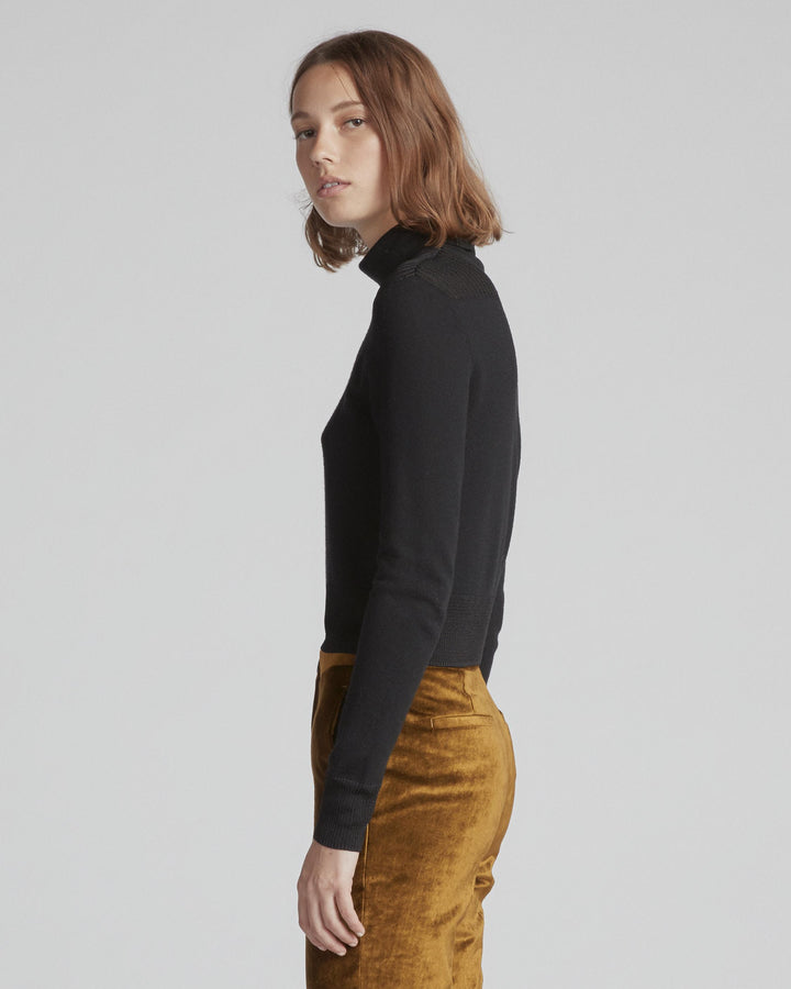 Rag & Bone- Doyle Funnel Neck Black