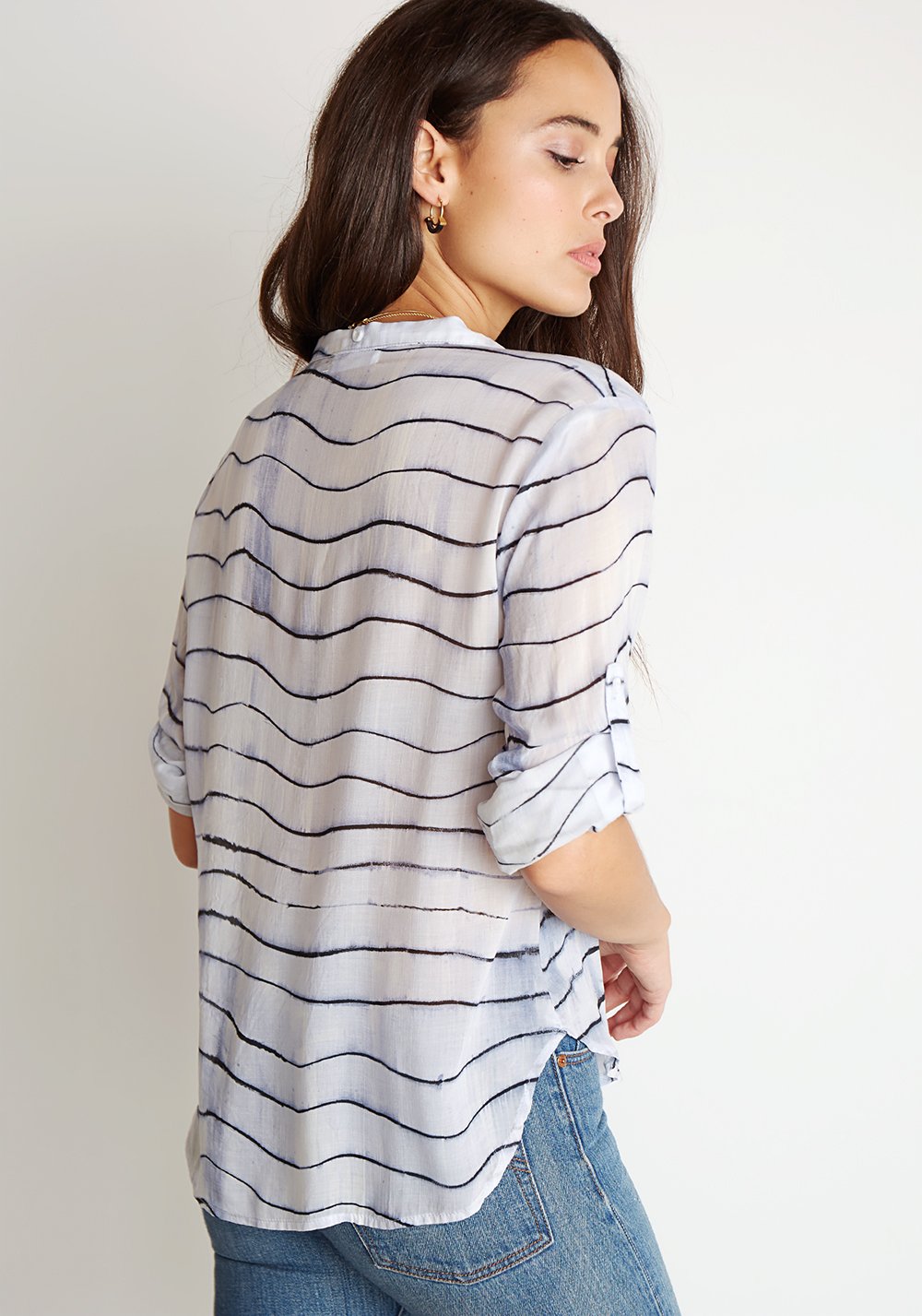 BELLA Dahl - Capri Button Down in Harbor Blue