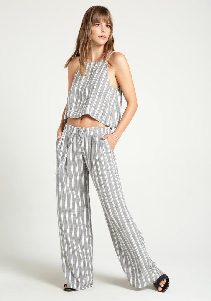 Bella Dahl - Pleated Front Wide Leg Pant in White Default