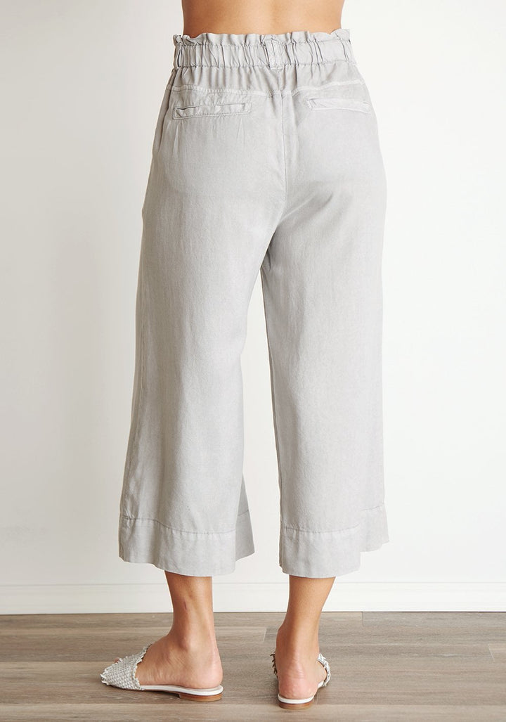 Bella Dahl - Button Front Crop Pant in Grey Dawn