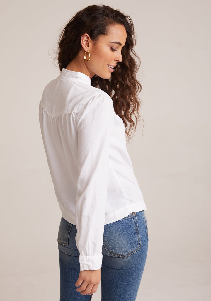 BELLA DAHL - Button Front Prairie Shirt in White