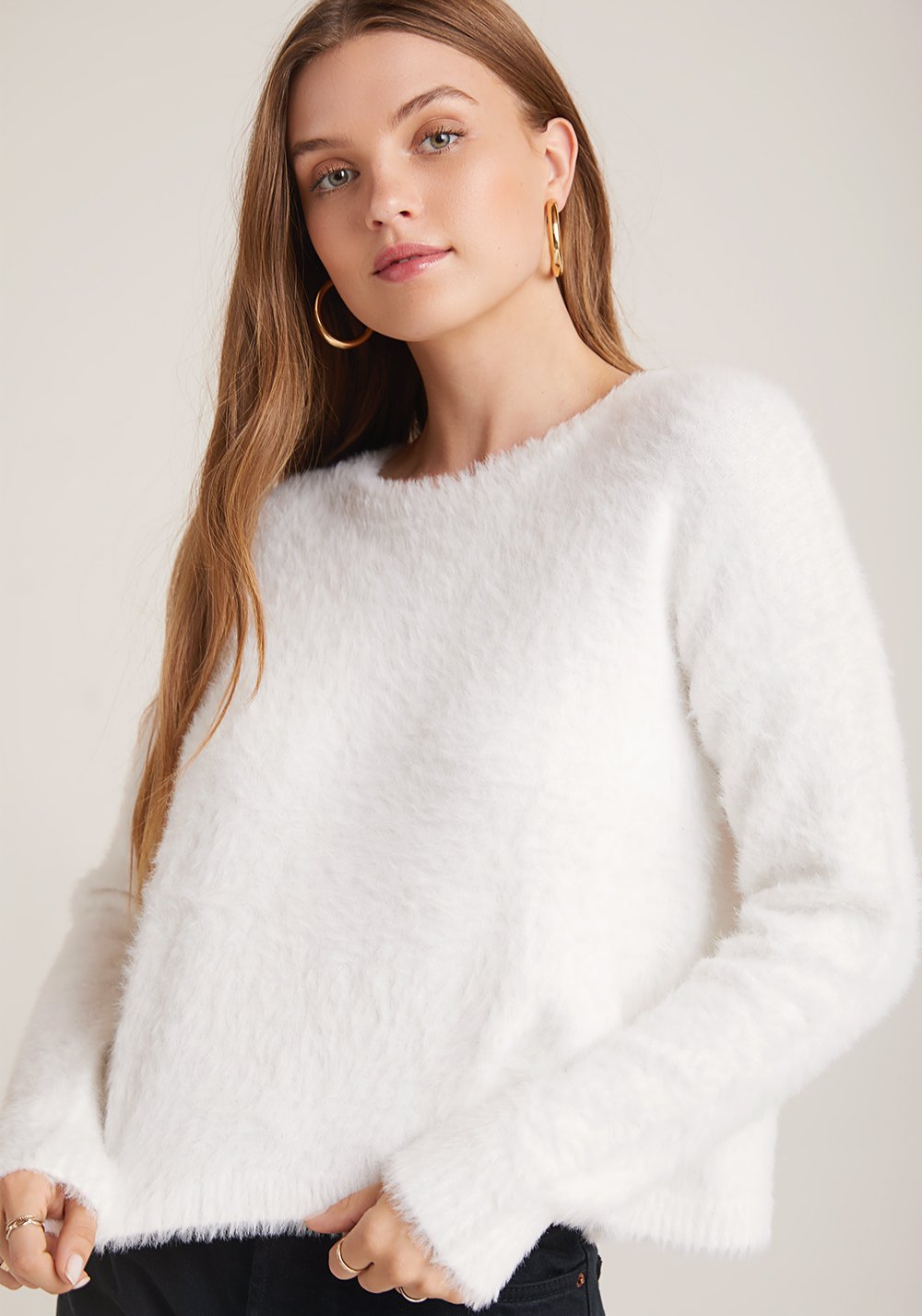 Bella Dahl - Slouchy Sweater in Winter White