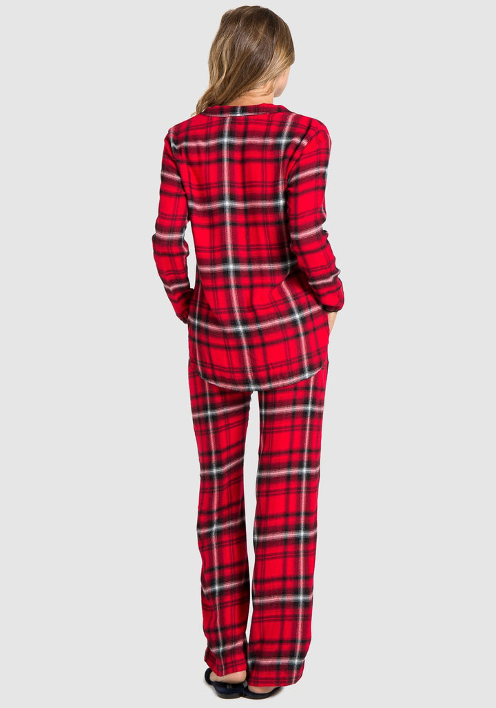 BELLA DAHL - SLEEP SHIRT & WIDE LEG RED