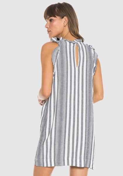 Bella Dahl- Ruffle Dress Navy