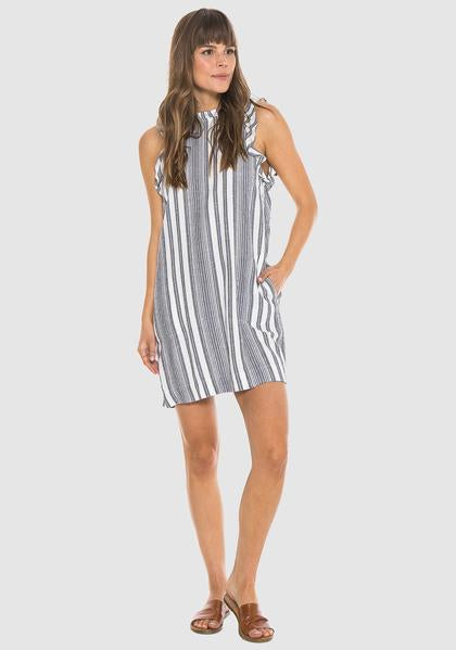 Bella Dahl- Ruffle Dress Navy