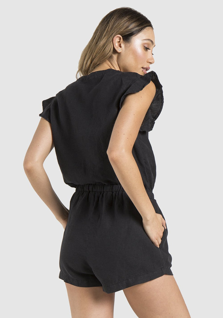 Bella Dahl- Ruffle Sleeve Romper