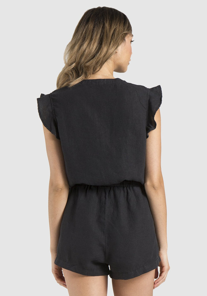 Bella Dahl- Ruffle Sleeve Romper