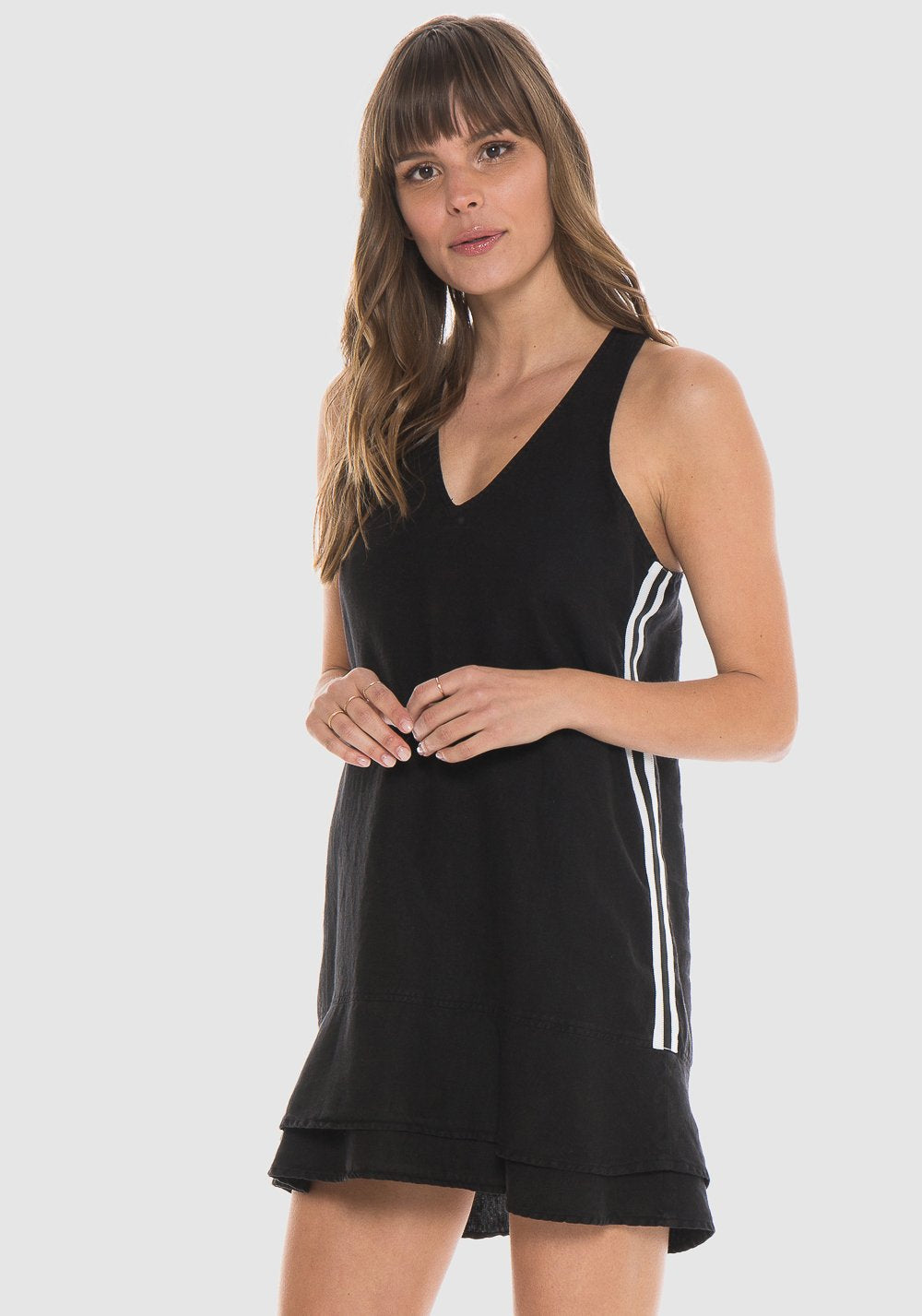 black dress punk Black Shredded Punk Mini Dress with Tattered Texture