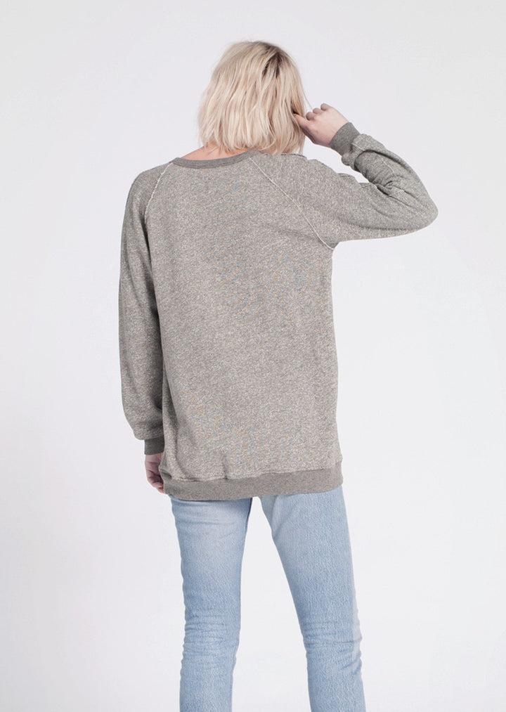 WILT- Raw Hem Raglan Tunic Sweatshirt