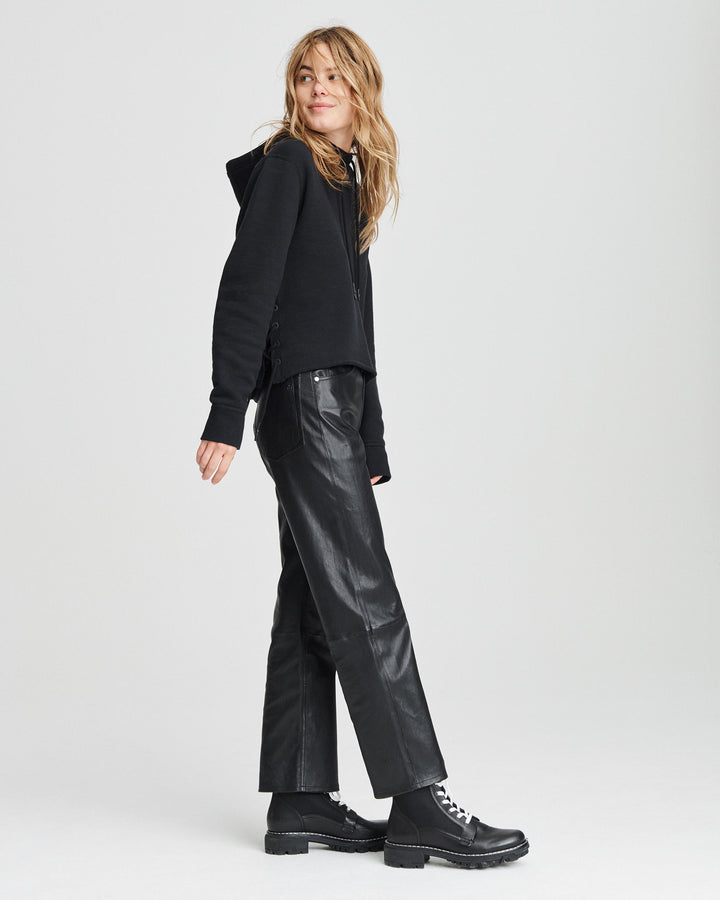 Rag & Bone - Amelia Lace Up Hoodie in Black