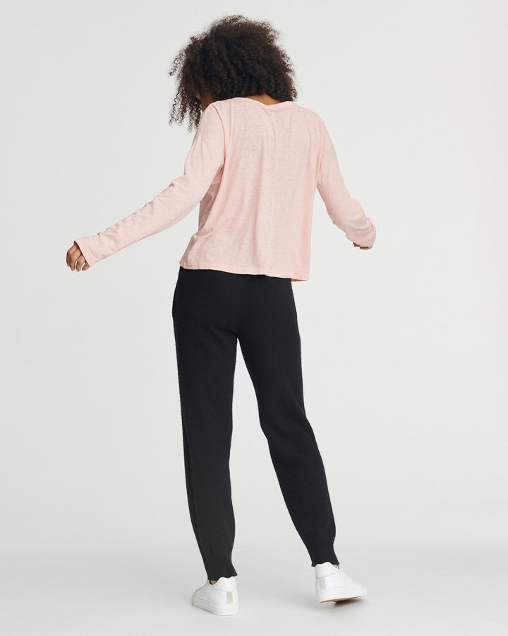 Rag & Bone - The Cropped Longsleeve Tee Pink Rose Default