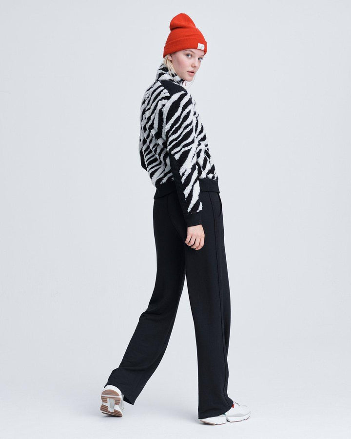 Rag & Bone - Zebra Half Zip Pullover in Black/White