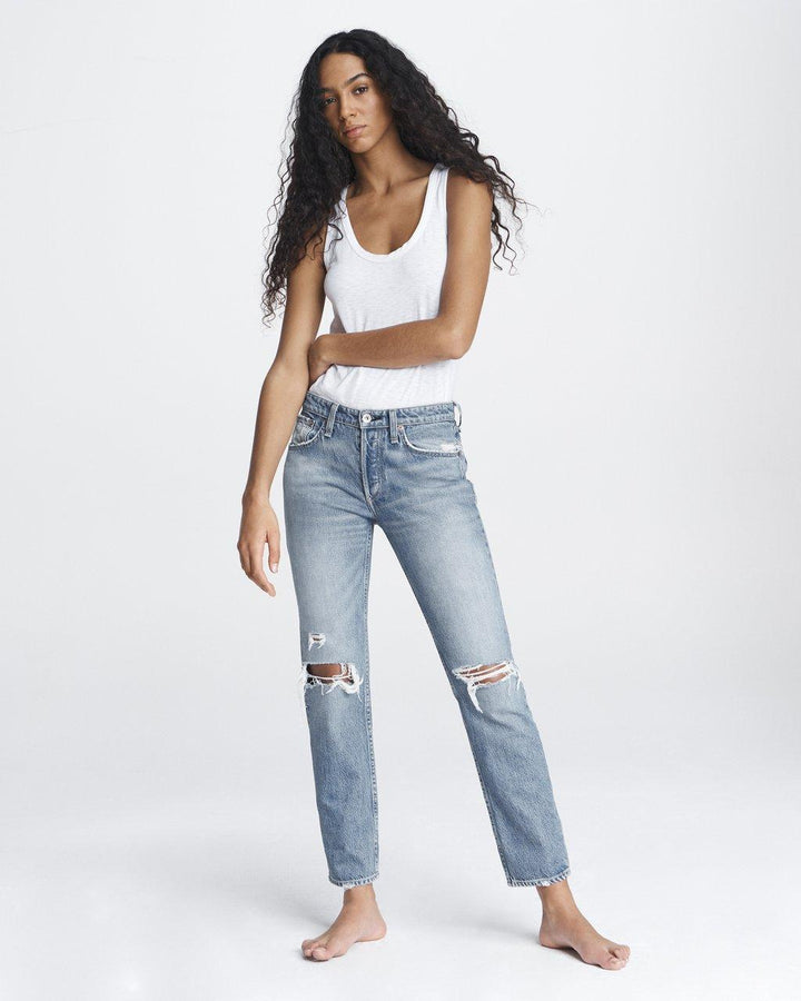 Rag & Bone - Rosa Mid Rise Boyfriend Jeans in Bristol