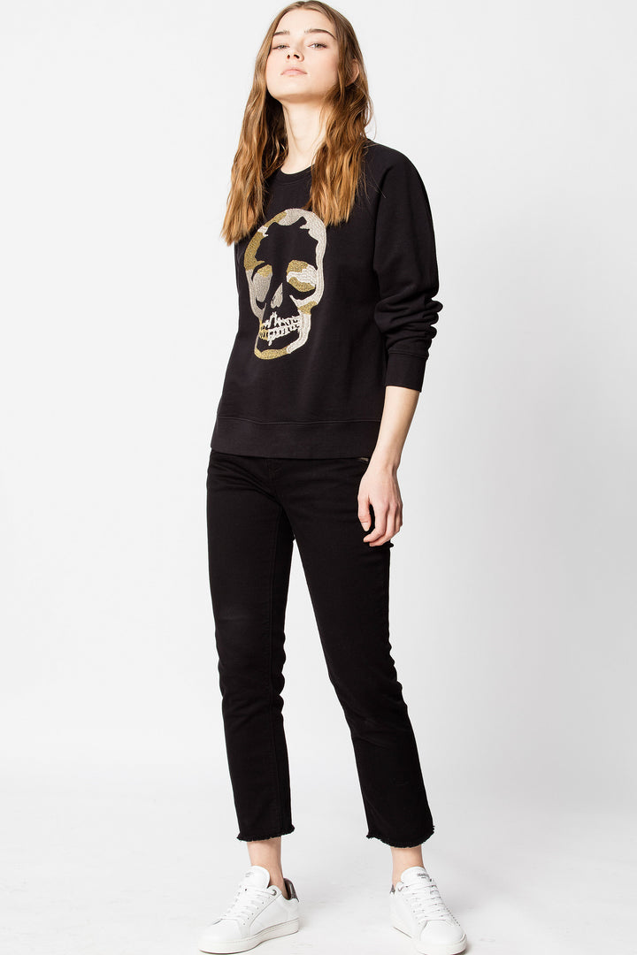 Zadig & Voltaire - Upper Skull Gold Sweatshirt in Noir