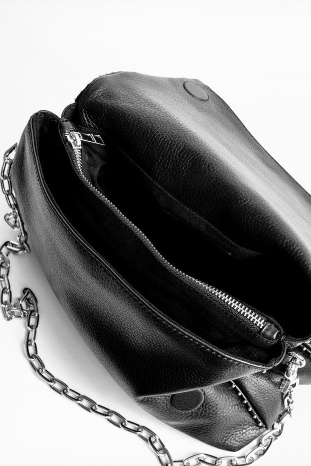 Zadig & Voltaire Rocky Grained Leather Noir