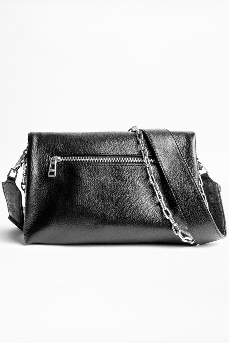 Zadig & Voltaire - Bolso Rock Grained Leather Studs Bag Negro