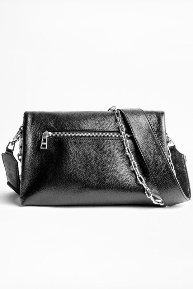 ZADIG VOLTAIRE Rock bag in black grained leather, doub…