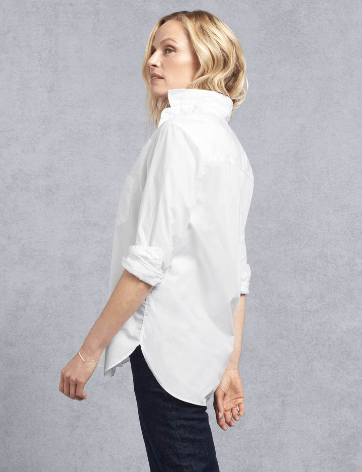 Frank & Eileen - Women's Button Down Shirt in White Piumino