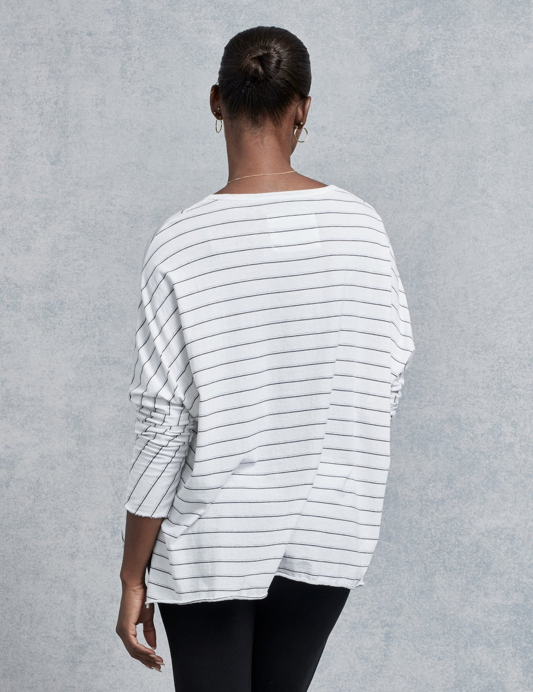 Frank & Eileen - Deep V-Neck Tee in White/DarkGrey – Blond Genius