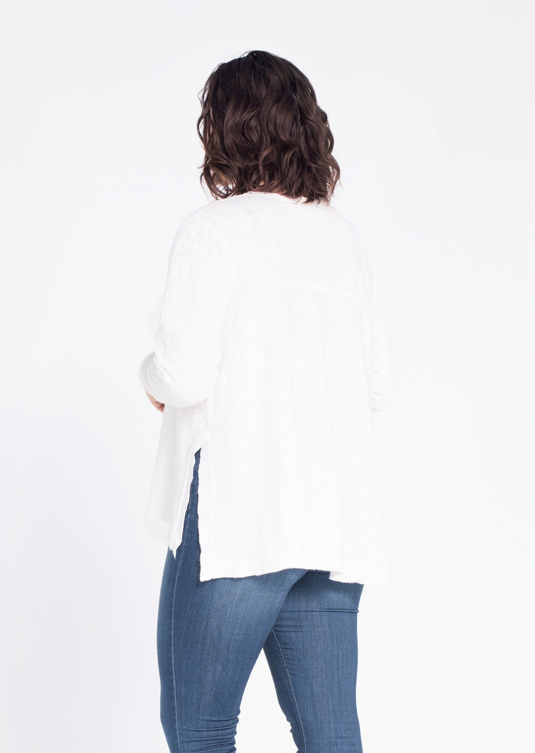WILT- Asymmetrical Slouchy Tunic in White