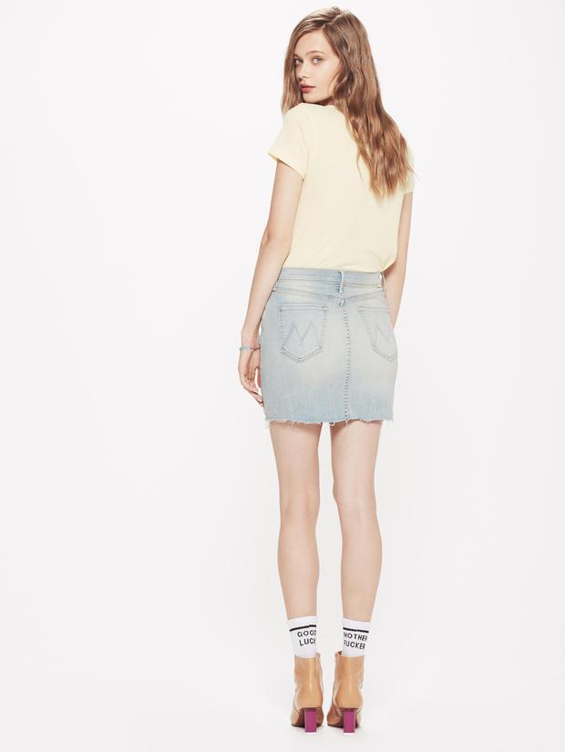 Mother - Sacred Mini Fray Skirt Written in the Sand