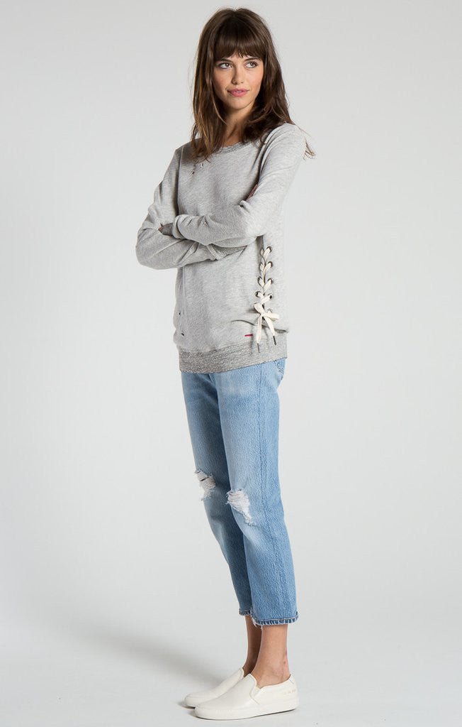 n:Philanthropy - Shadow Eyelet Sweatshirt Heather Grey