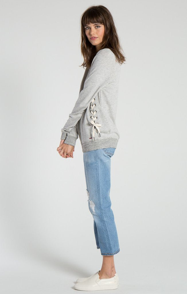 n:Philanthropy - Shadow Eyelet Sweatshirt Heather Grey