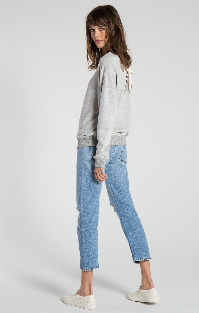 n:Philanthropy - Kali Lace Back Sweatshirt Heather Grey