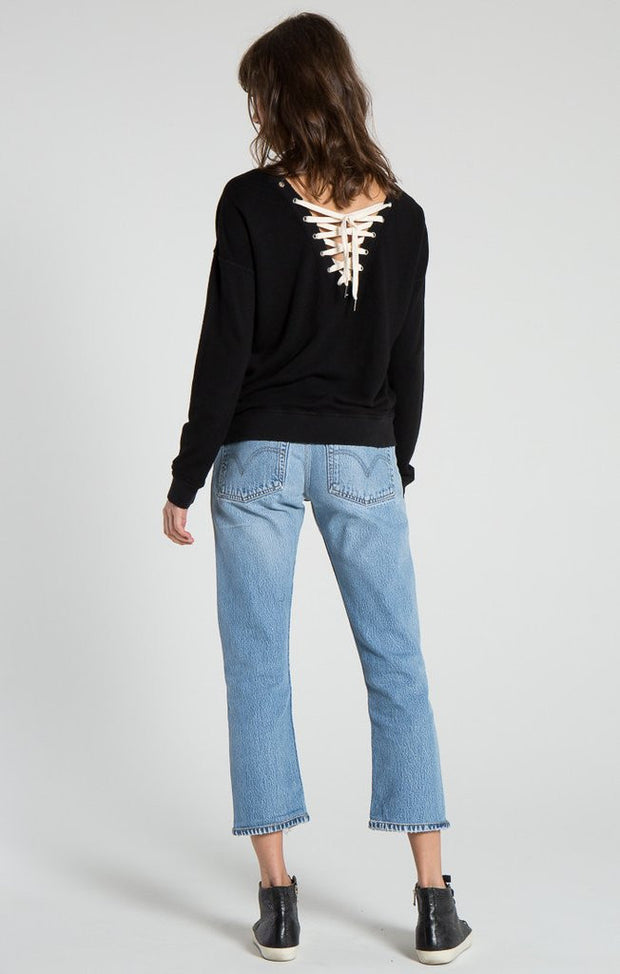 n:Philanthropy - Kali Lace Back Sweatshirt Black Cat