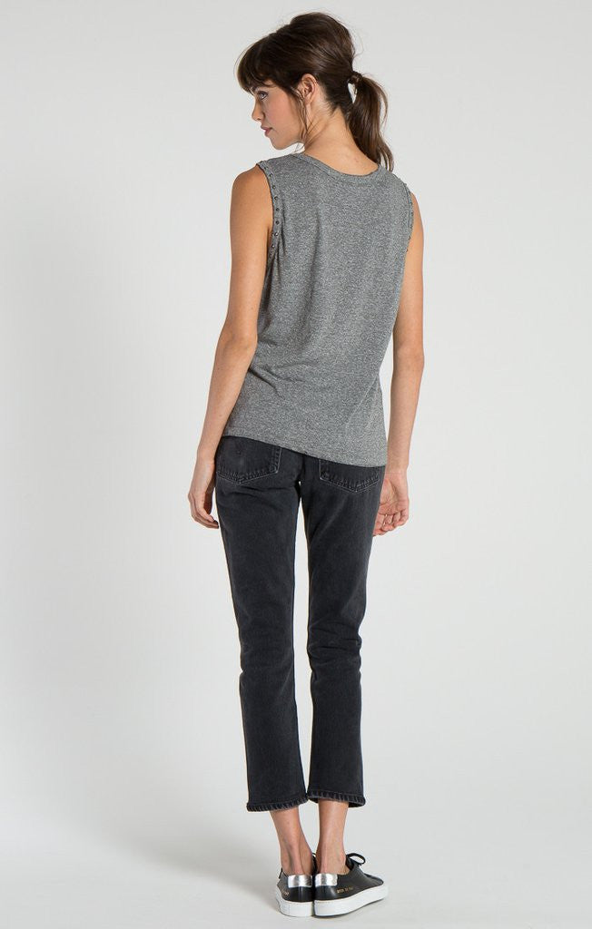 n:Philanthropy - Edith Muscle Tank With Studs Heather Grey
