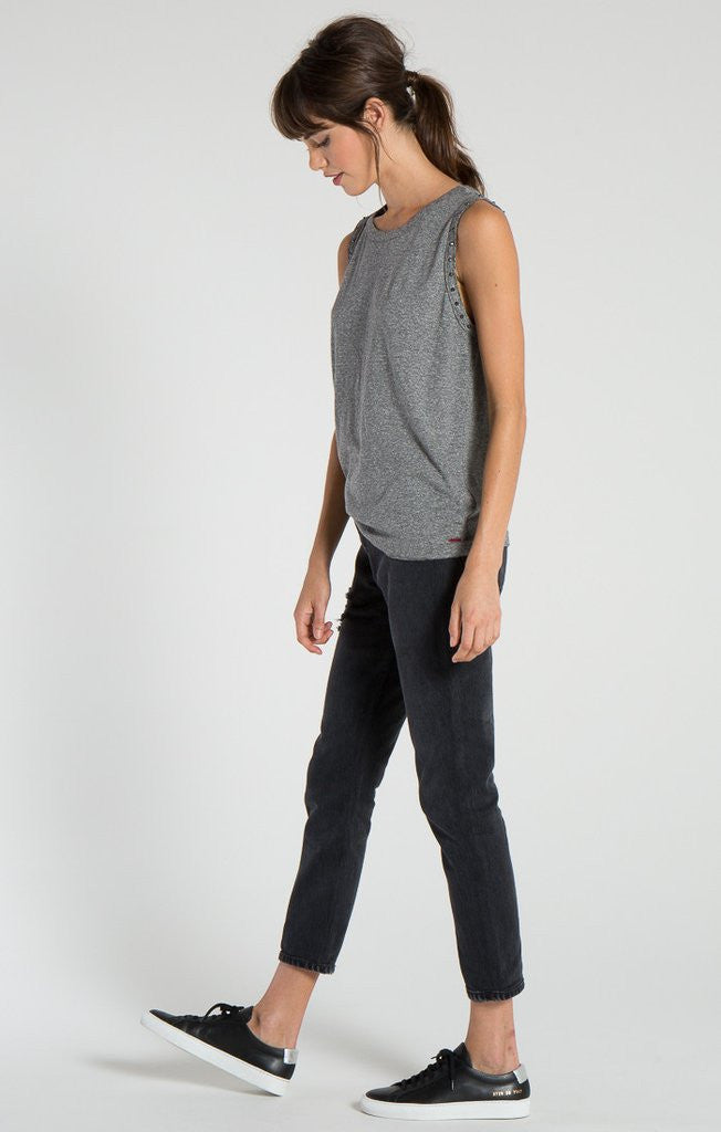 n:Philanthropy - Edith Muscle Tank With Studs Heather Grey
