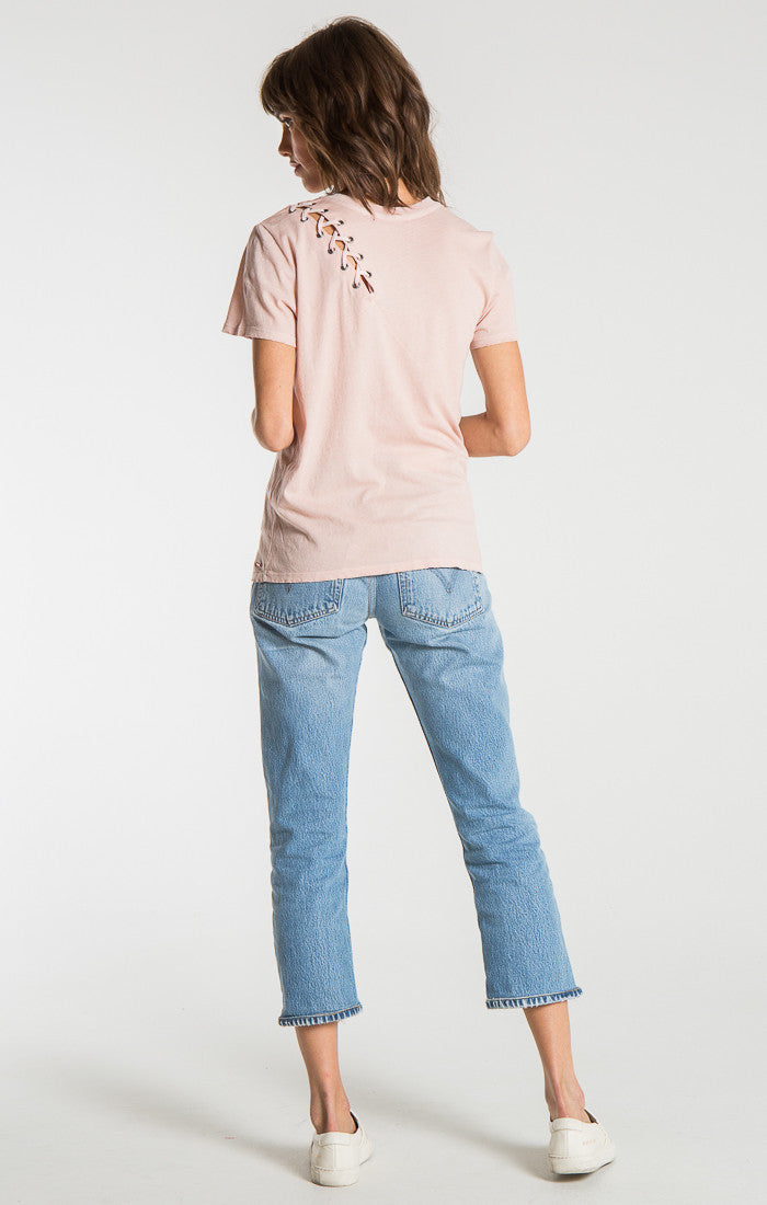 n:Philanthropy - Gaia Short Sleeve With Lacing Detail Rose