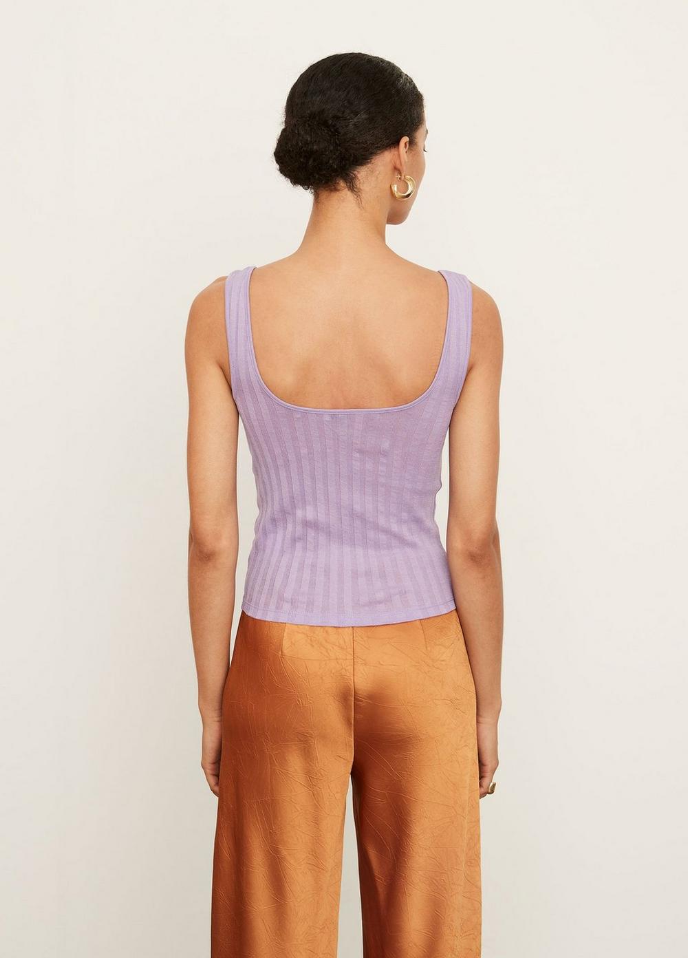 Vince - Wide Rib Square Neck Tank in Dark Lilac – Blond Genius