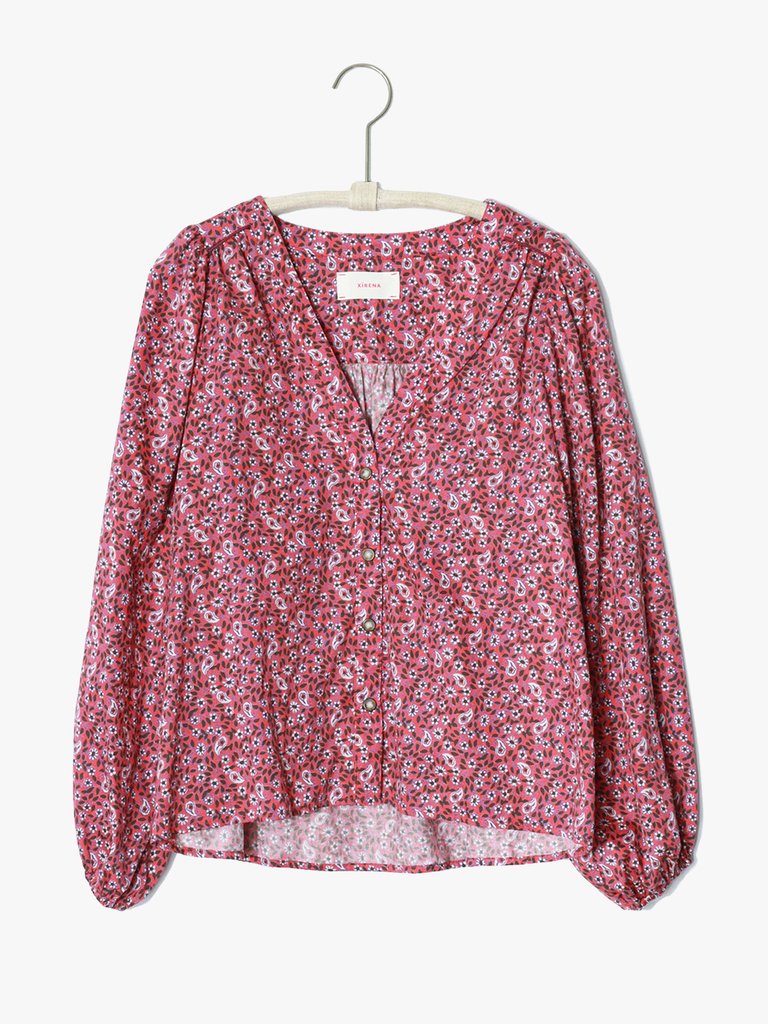 Xirena - Sadie Shirt in Red Rose
