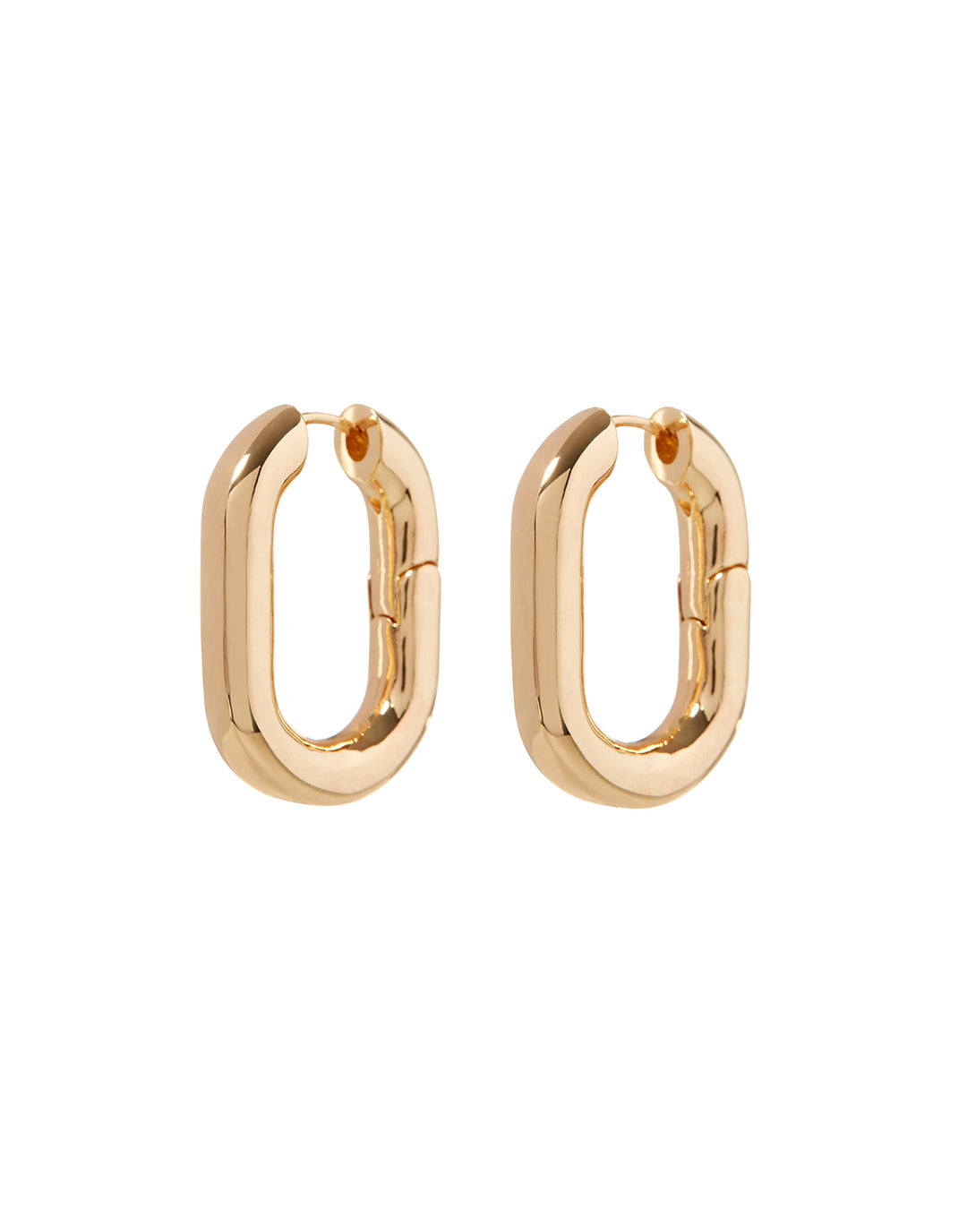 LUV AJ - XL Chain Link Hoops in Gold
