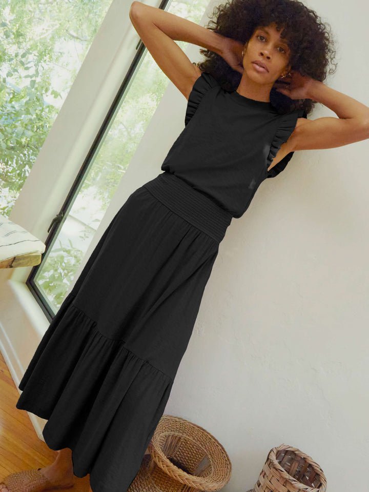 Nation LTD - Yasmine Midi Skirt in Jet Black Skirts