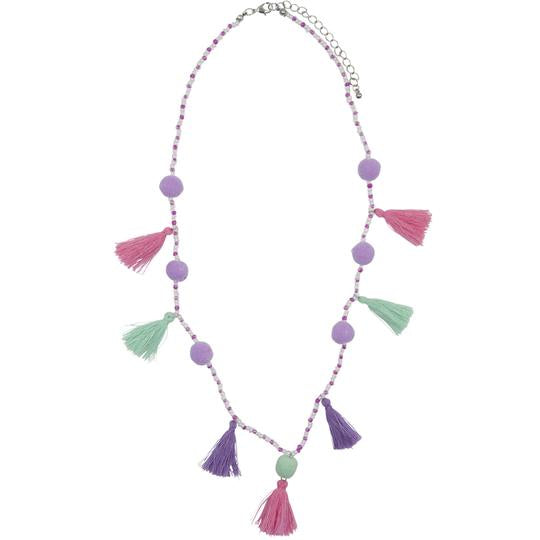 Henny & Coco - Maya Tassel Necklace in Pink and Purple