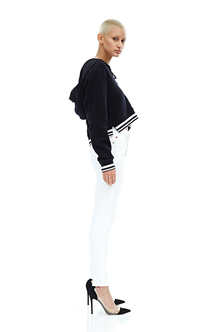 HUDSON - Ciara High Rise Ankle Skinny SSK Buttonfly White