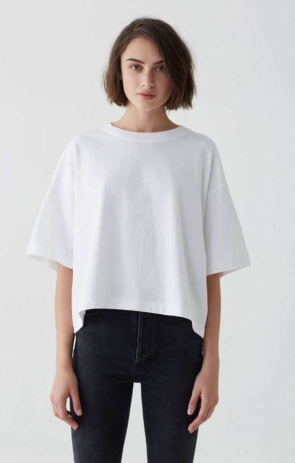 AGOLDE - Boxy Crewneck Tee White Default
