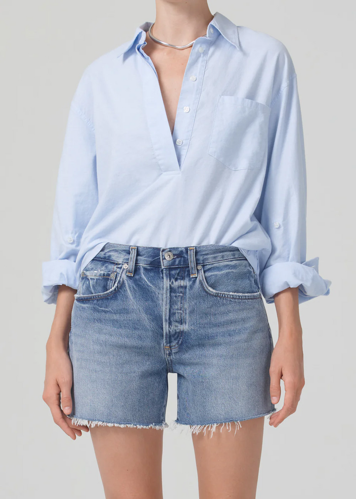 Citizens of Humanity - Aave Oversized Cuff Shirt in Oxford Blue