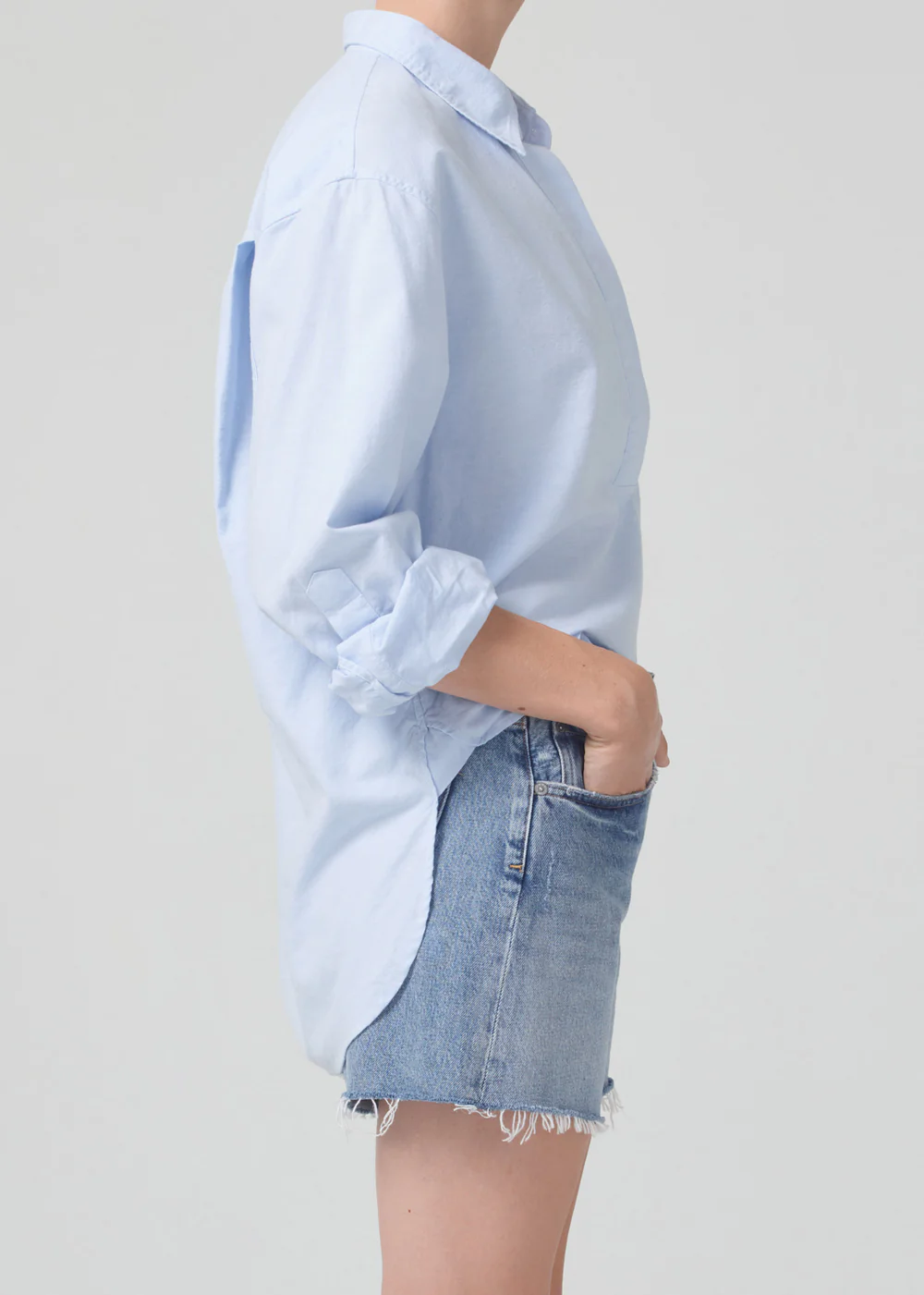 Citizens of Humanity - Aave Oversized Cuff Shirt in Oxford Blue