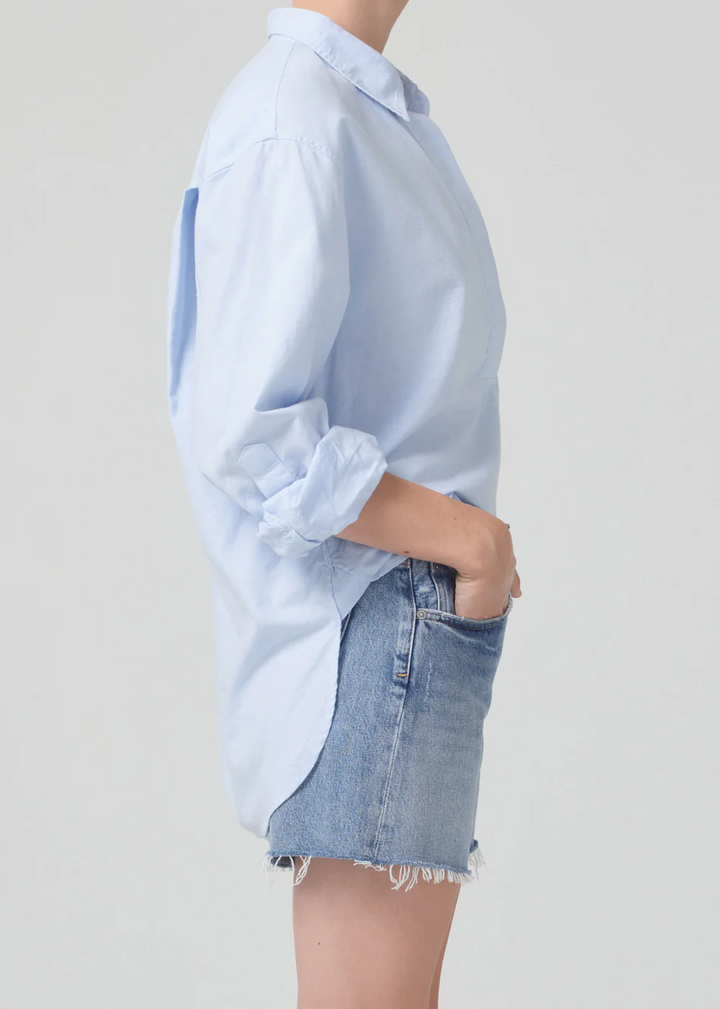 Citizens of Humanity - Aave Oversized Cuff Shirt in Oxford Blue