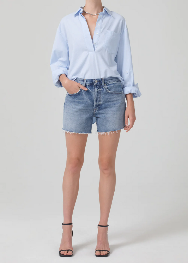 Citizens of Humanity - Aave Oversized Cuff Shirt in Oxford Blue