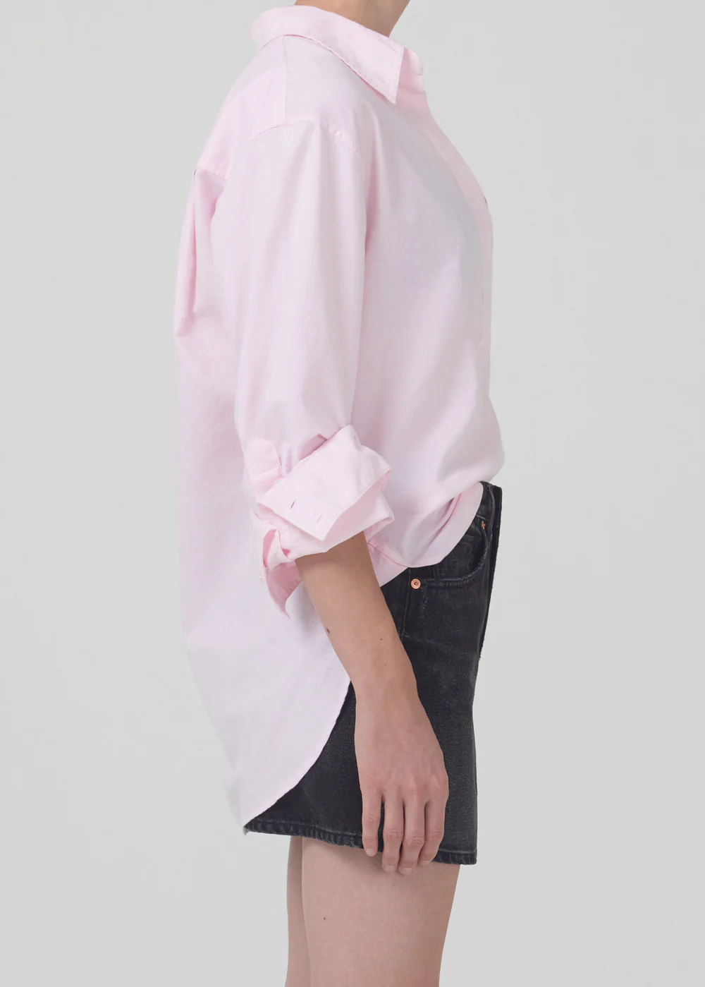 Citizens of Humanity - Aave Oversized Cuff Shirt in Oxford Guava Tops