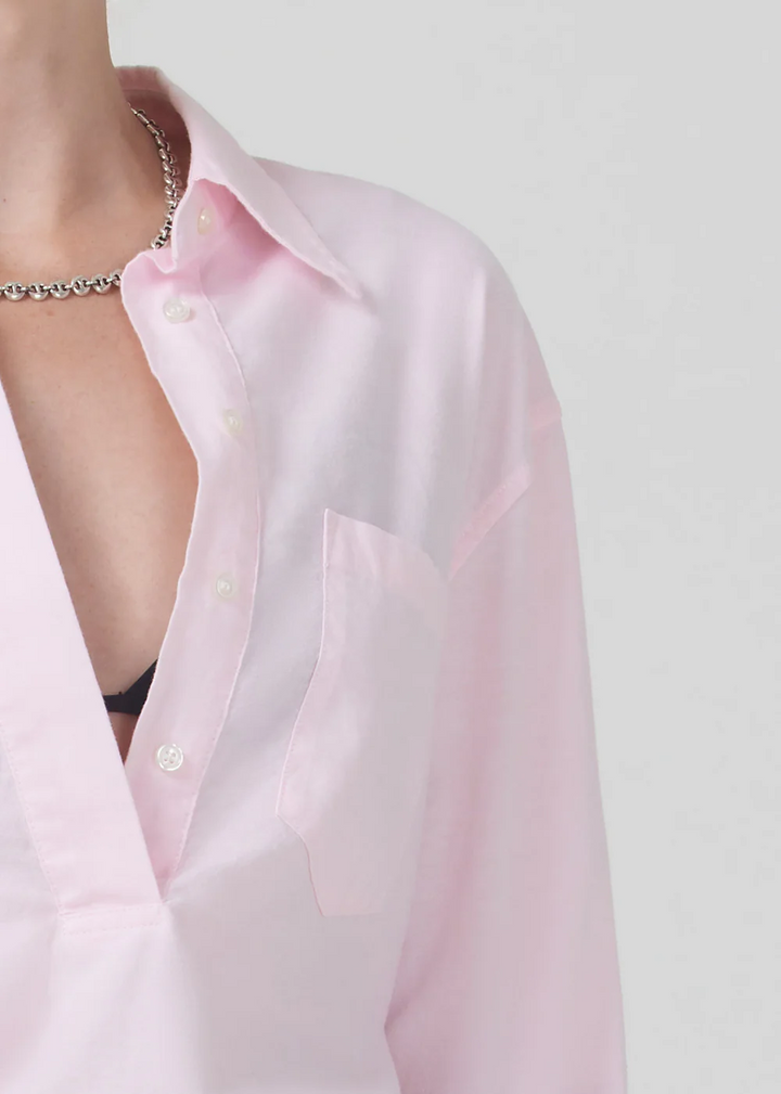 Citizens of Humanity - Aave Oversized Cuff Shirt in Oxford Guava