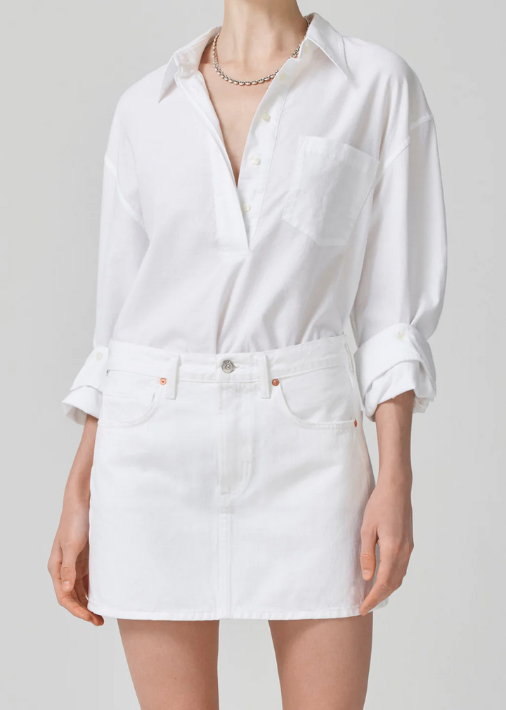 Citizens of Humanity - Aave Oversized Cuff Shirt in Oxford White
