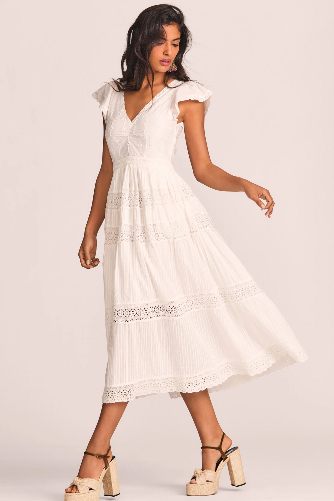 Love Shack Fancy - Abena Dress in True White Love Shack Fancy - Abena Dress in True White