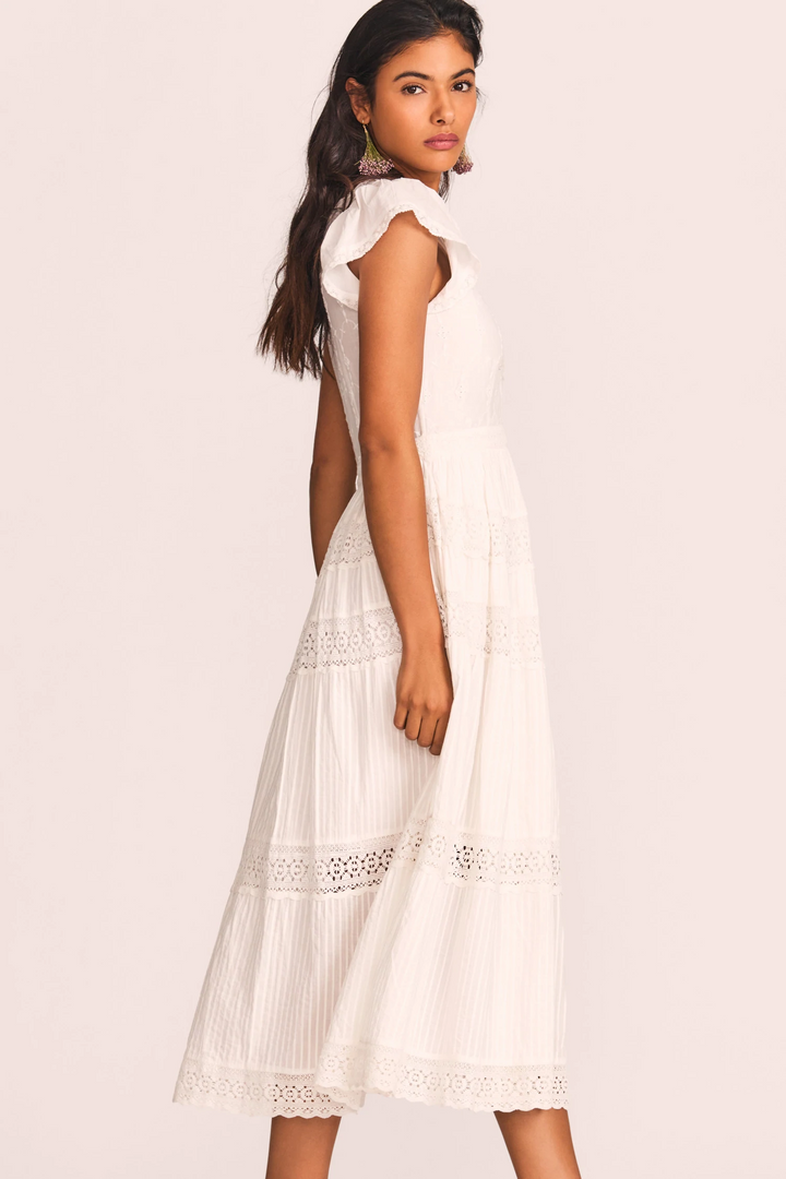 Love Shack Fancy - Abena Dress in True White