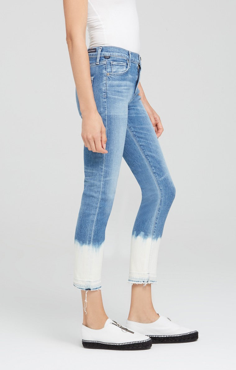 Citizens of Humanity - Agnes Crop Mid Rise Slim Straight Pacifica Bleach